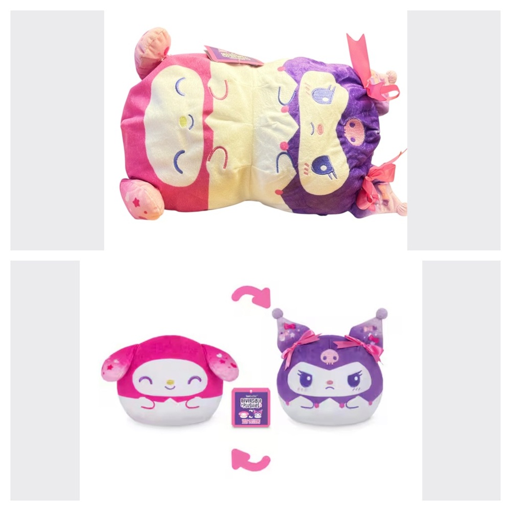 Kuromi & My Melody Reversible Plushie